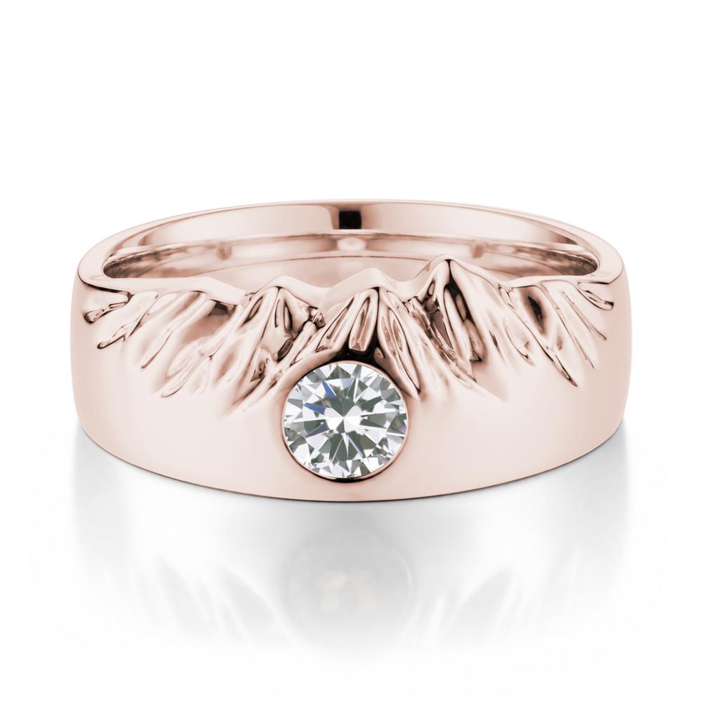 Men's Wide Band Emerald Ring - LUO Jewelry #gemstone_Cubic Zirconia
