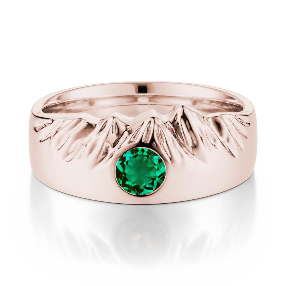 Men's Wide Band Emerald Ring - LUO Jewelry #gemstone_Emerald