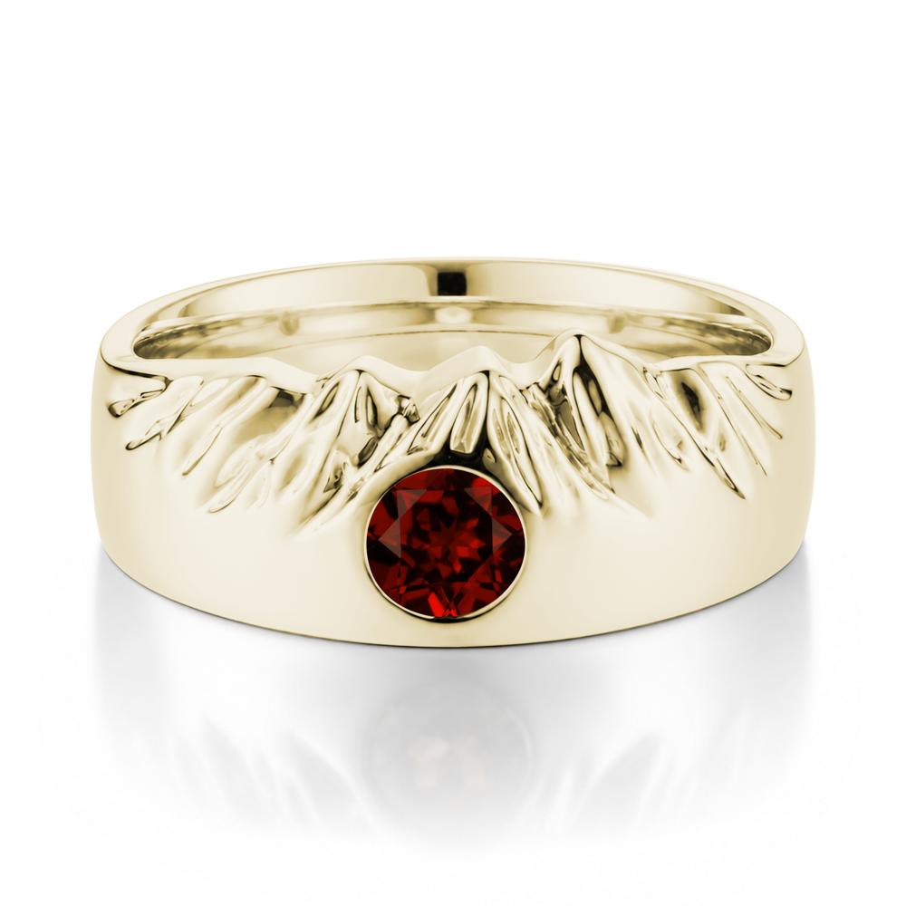 Men's Wide Band Emerald Ring - LUO Jewelry #gemstone_Garnet