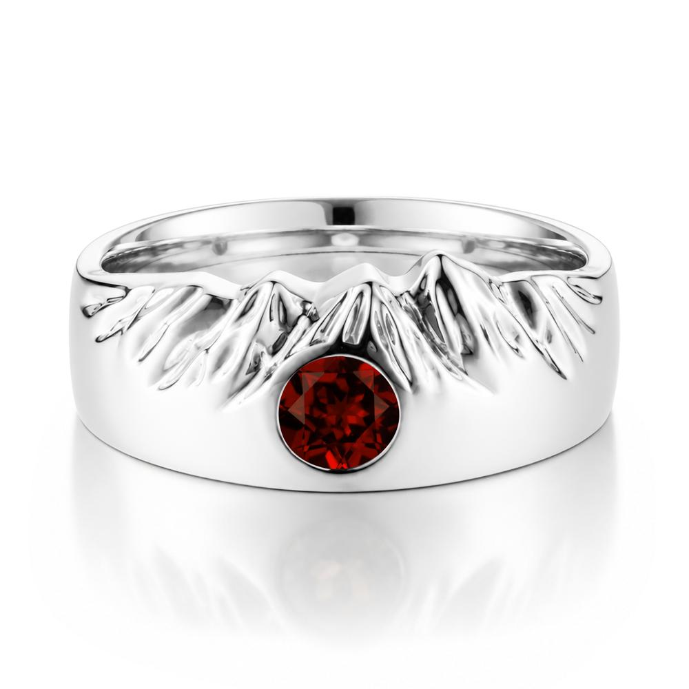 Men's Wide Band Emerald Ring - LUO Jewelry #gemstone_Garnet
