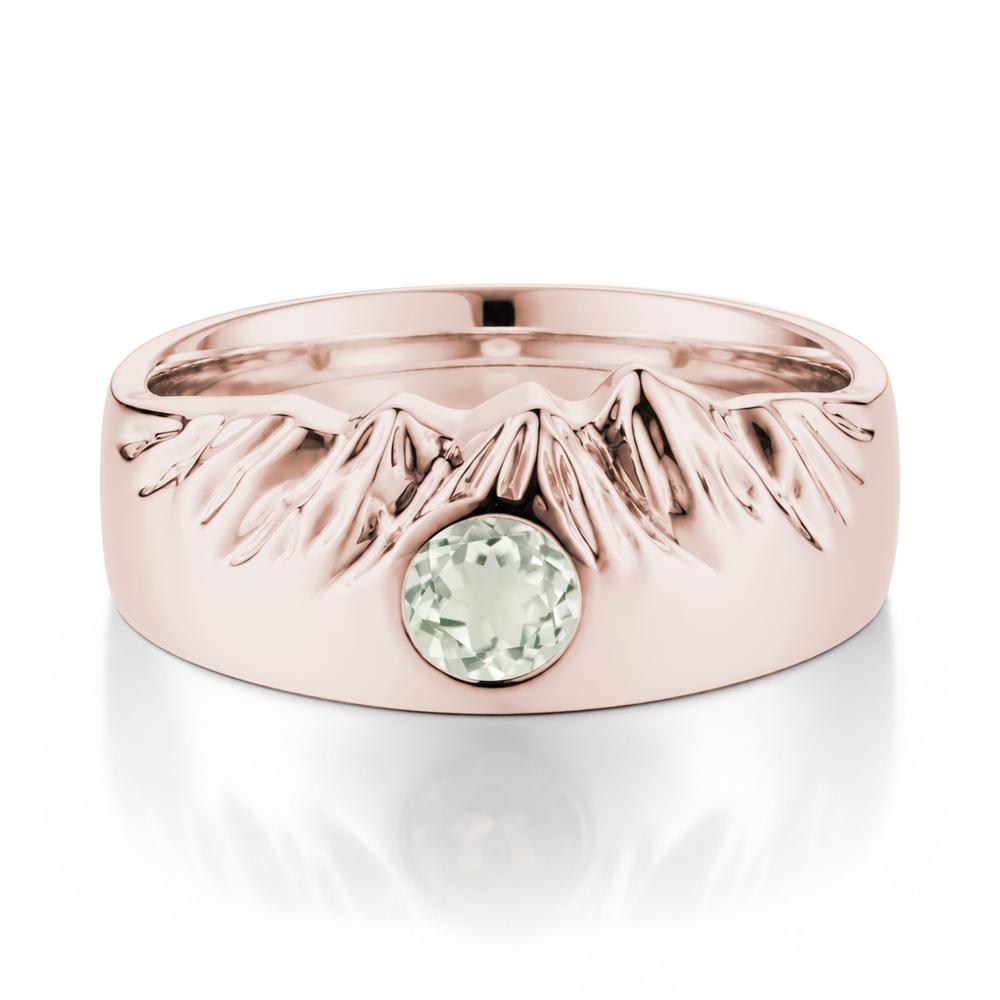 Men's Wide Band Emerald Ring - LUO Jewelry #gemstone_Green Amethyst
