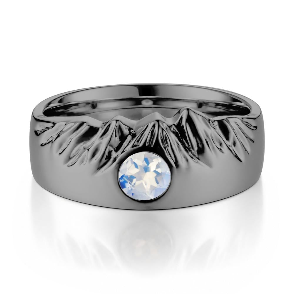 Men's Wide Band Emerald Ring - LUO Jewelry #gemstone_Moonstone