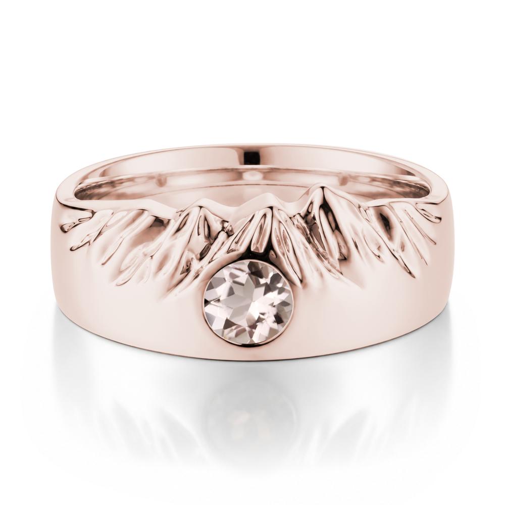 Men's Wide Band Emerald Ring - LUO Jewelry #gemstone_Morganite