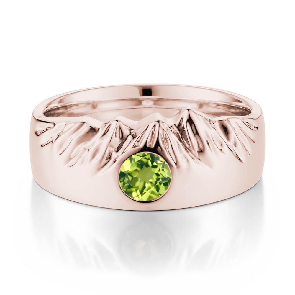 Men's Wide Band Emerald Ring - LUO Jewelry #gemstone_Peridot