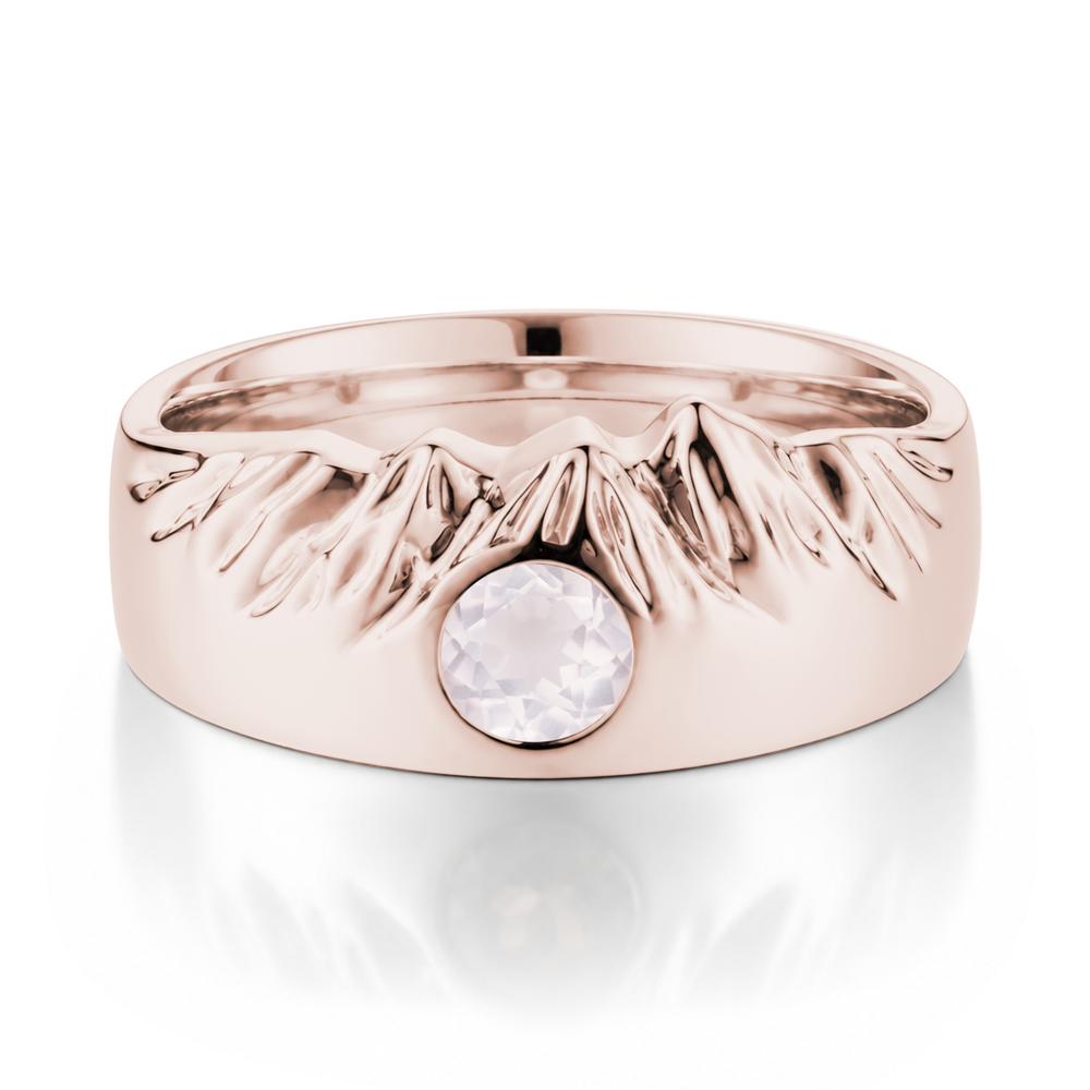 Men's Wide Band Emerald Ring - LUO Jewelry #gemstone_Rose Quartz