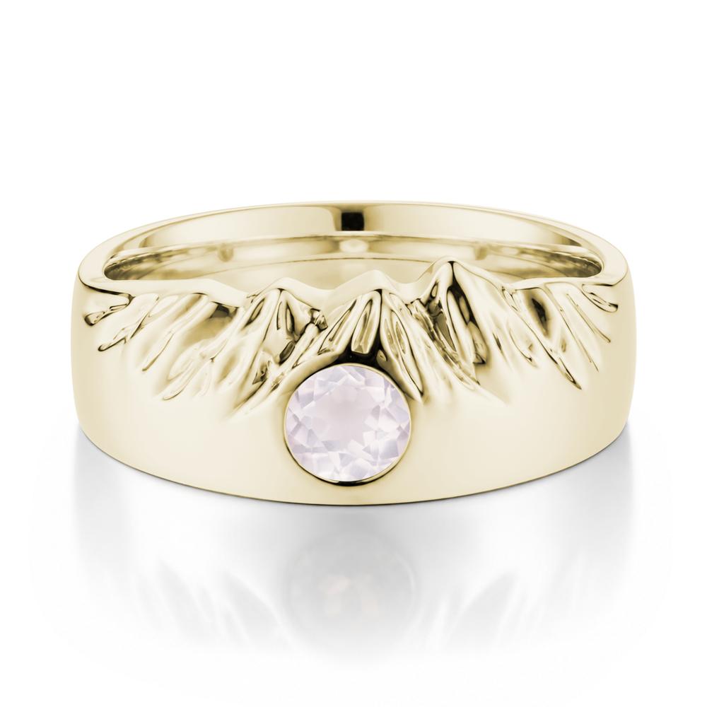 Men's Wide Band Emerald Ring - LUO Jewelry #gemstone_Rose Quartz