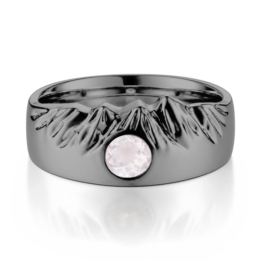 Men's Wide Band Emerald Ring - LUO Jewelry #gemstone_Rose Quartz