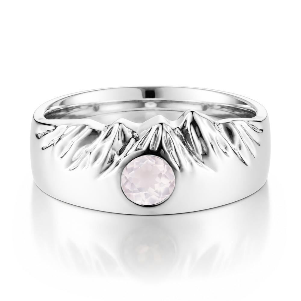 Men's Wide Band Emerald Ring - LUO Jewelry #gemstone_Rose Quartz