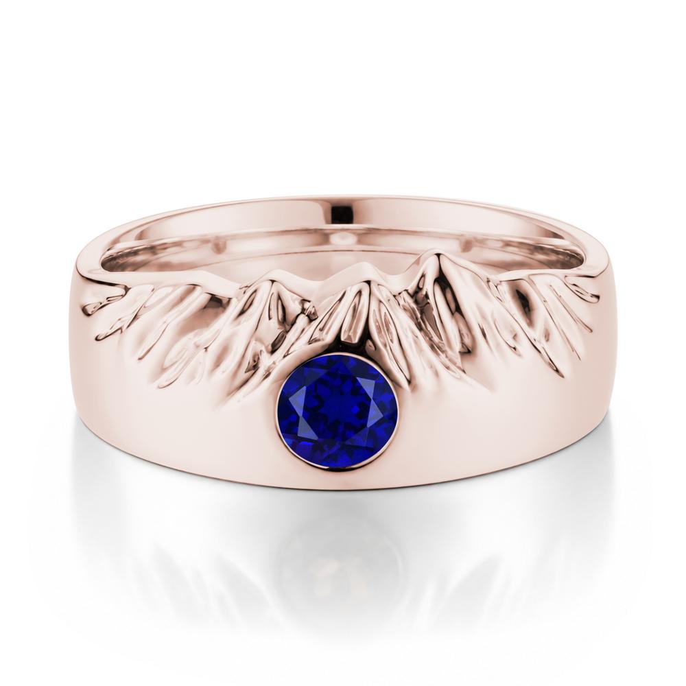 Men's Wide Band Emerald Ring - LUO Jewelry #gemstone_Sapphire