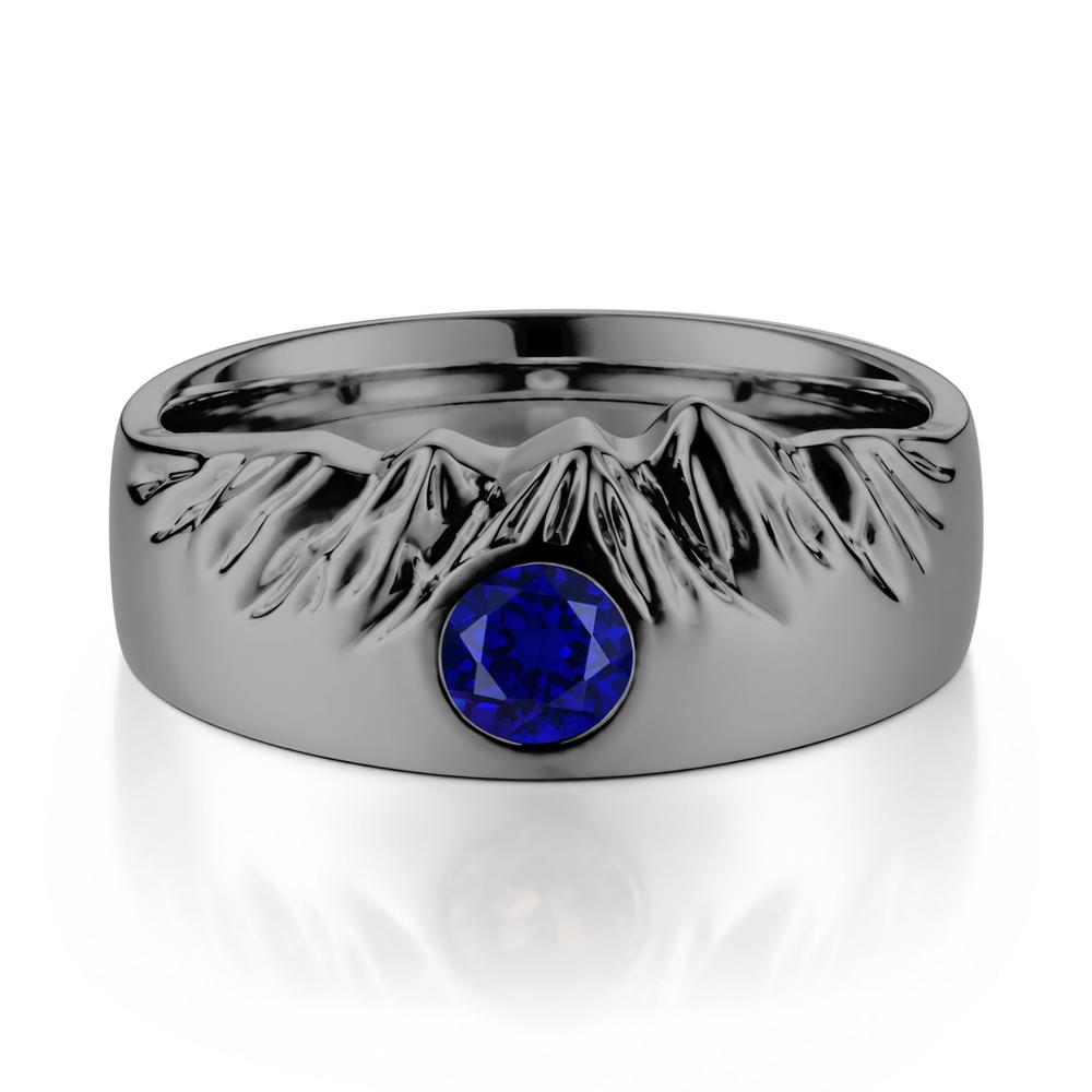 Men's Wide Band Emerald Ring - LUO Jewelry #gemstone_Sapphire