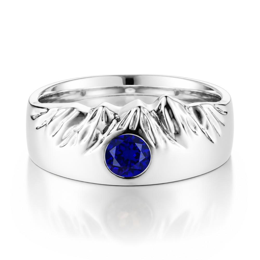 Men's Wide Band Emerald Ring - LUO Jewelry #gemstone_Sapphire