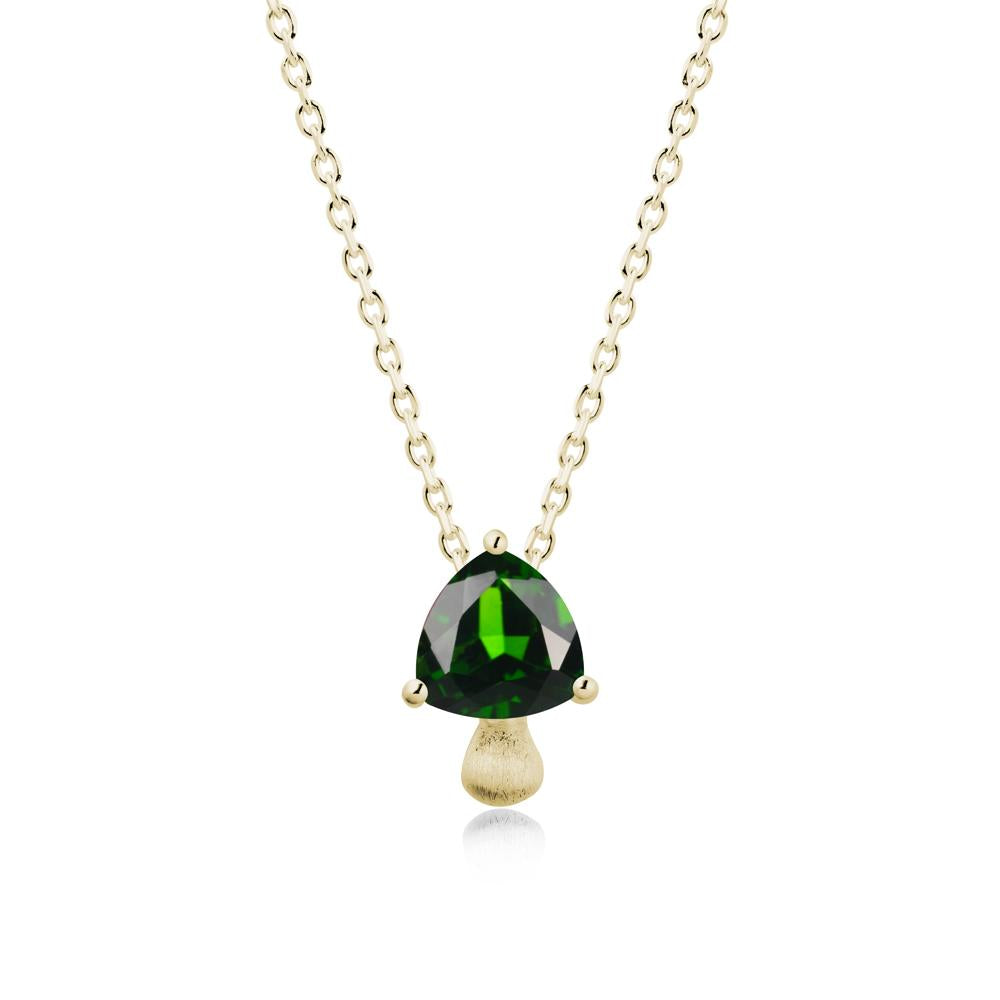 Magic Diopside Mushroom Necklace - LUO Jewelry #metal_14k yellow gold
