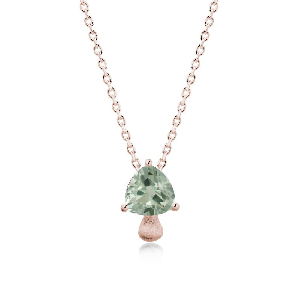 Magic Green Amethyst Mushroom Necklace - LUO Jewelry #metal_14k rose gold