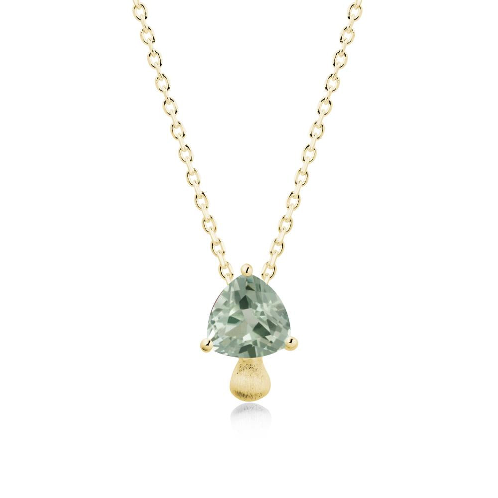 Magic Green Amethyst Mushroom Necklace - LUO Jewelry #metal_18k yellow gold