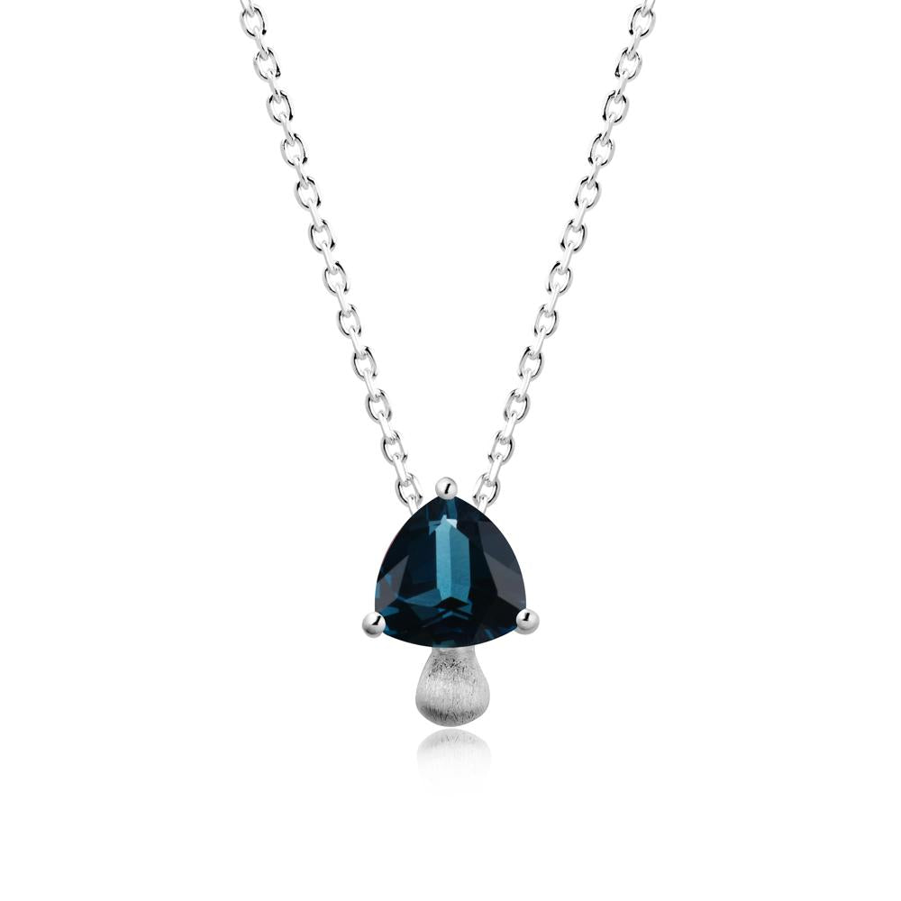 Magic London Blue Topaz Mushroom Necklace - LUO Jewelry #metal_14k white gold