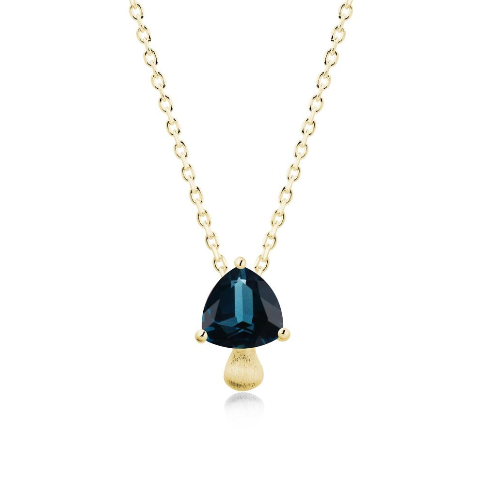 Magic London Blue Topaz Mushroom Necklace - LUO Jewelry #metal_18k yellow gold