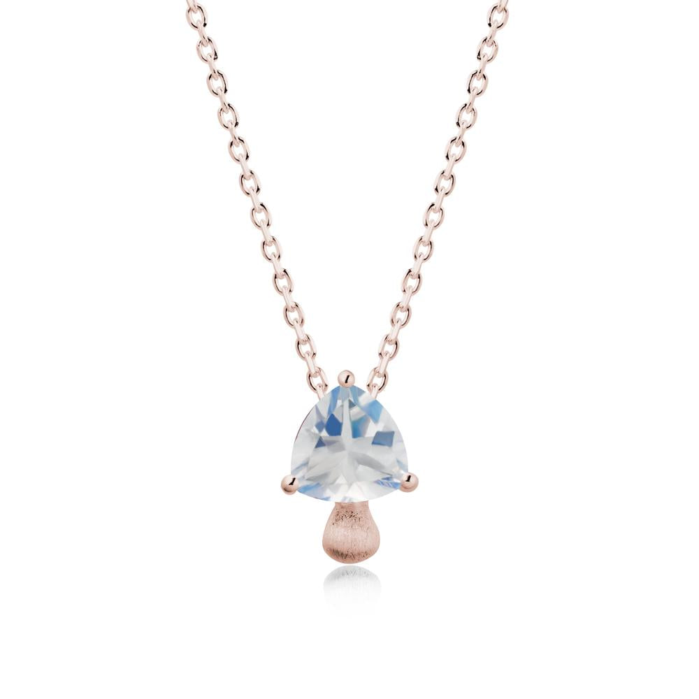 Trillion Cut Moonstone Mushroom Necklace - LUO Jewelry #metal_14k rose gold