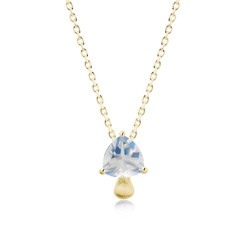 Trillion Cut Moonstone Mushroom Necklace - LUO Jewelry #metal_18k yellow gold