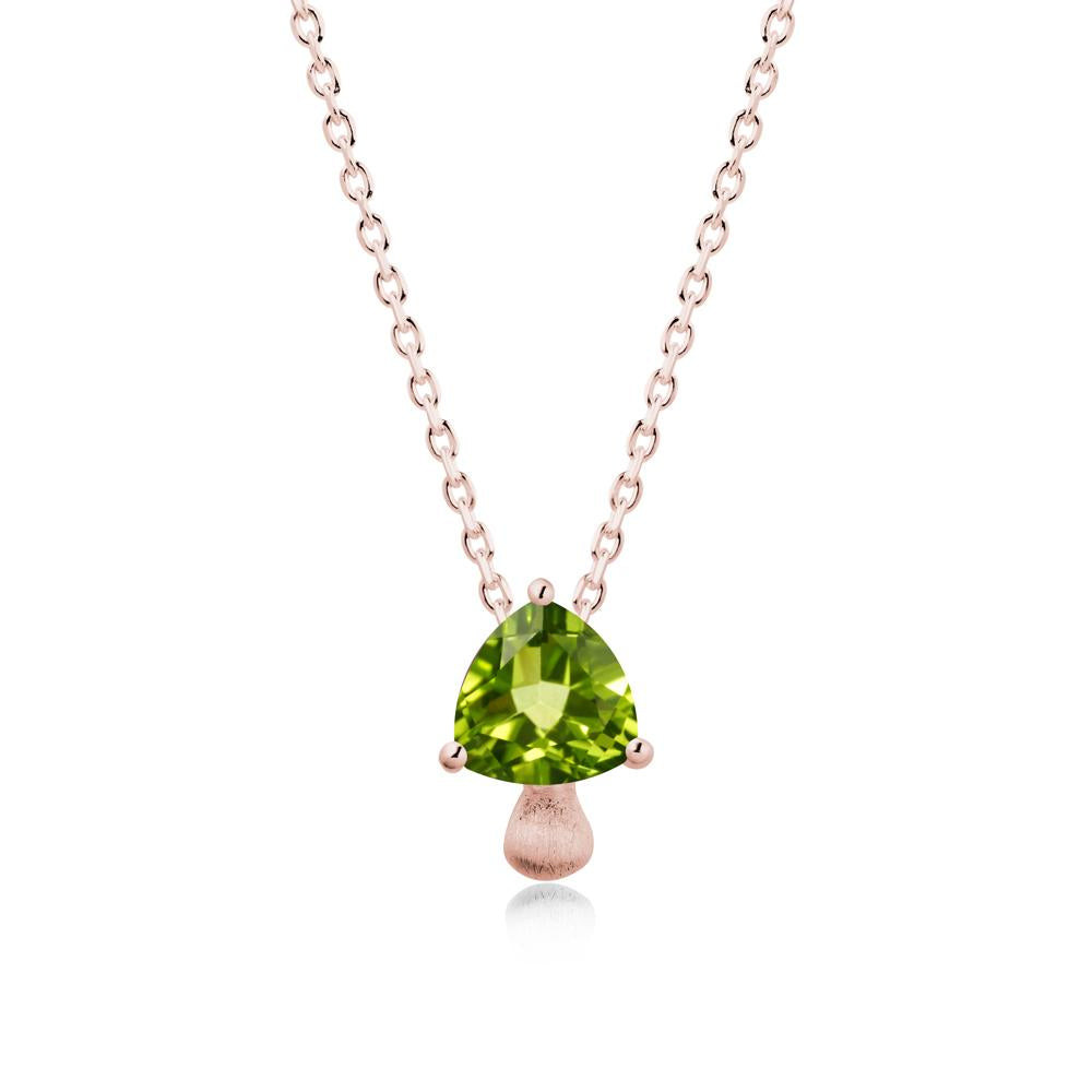 Magic Peridot Mushroom Necklace - LUO Jewelry #metal_18k rose gold