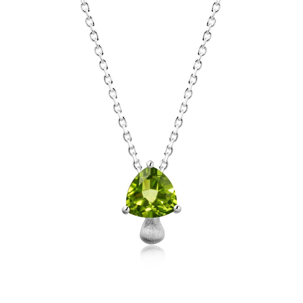 Magic Peridot Mushroom Necklace - LUO Jewelry #metal_18k white gold