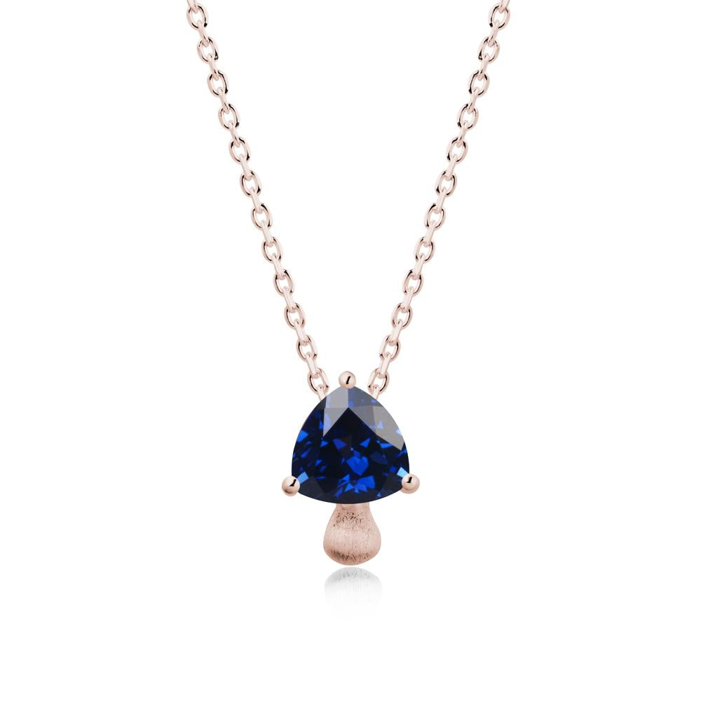 Magic Sapphire Mushroom Necklace - LUO Jewelry #metal_14k rose gold