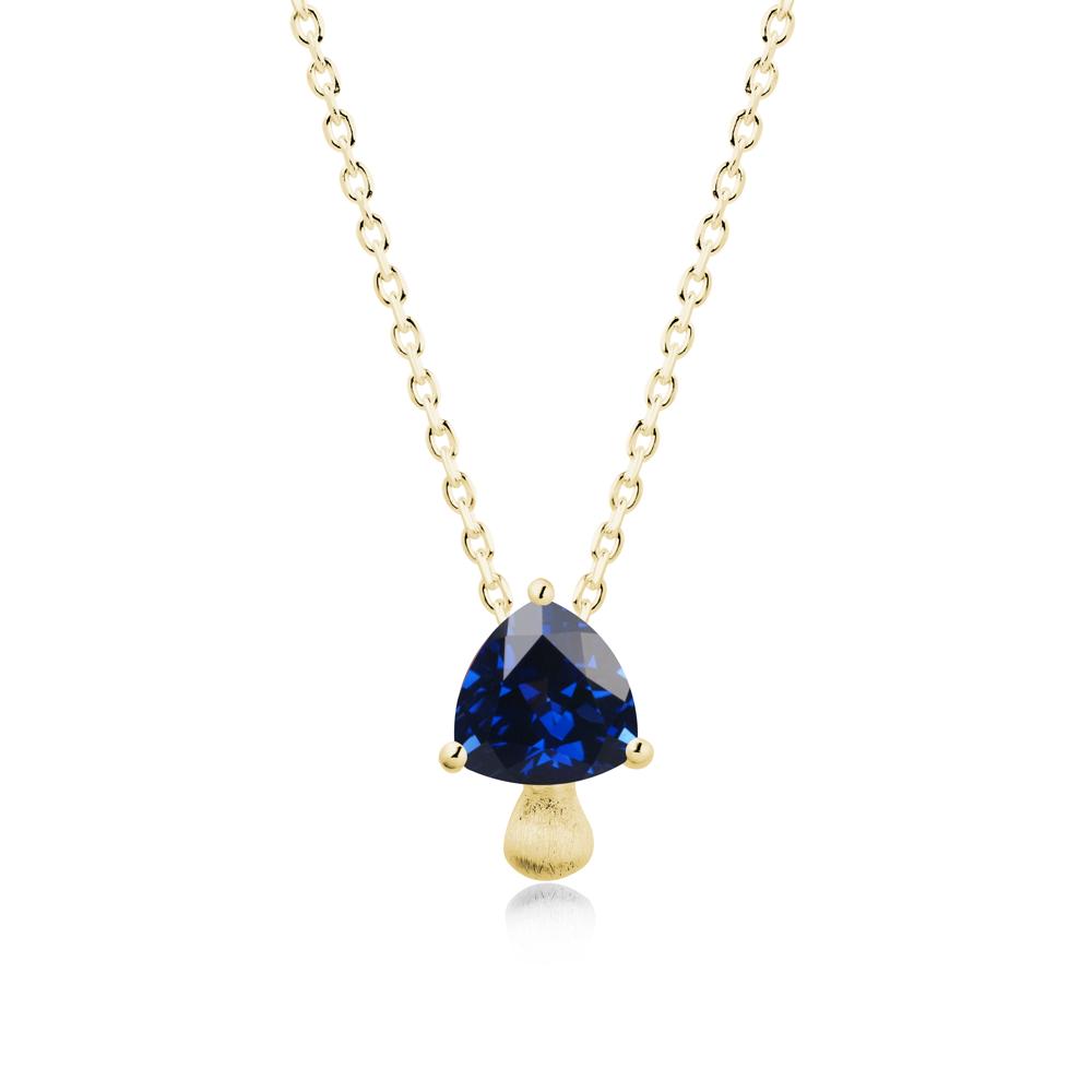 Magic Sapphire Mushroom Necklace - LUO Jewelry #metal_18k yellow gold