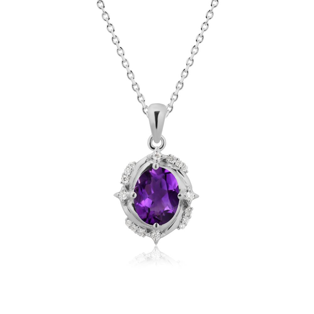 Amethyst Shooting Star Necklace - LUO Jewelry #metal_platinum
