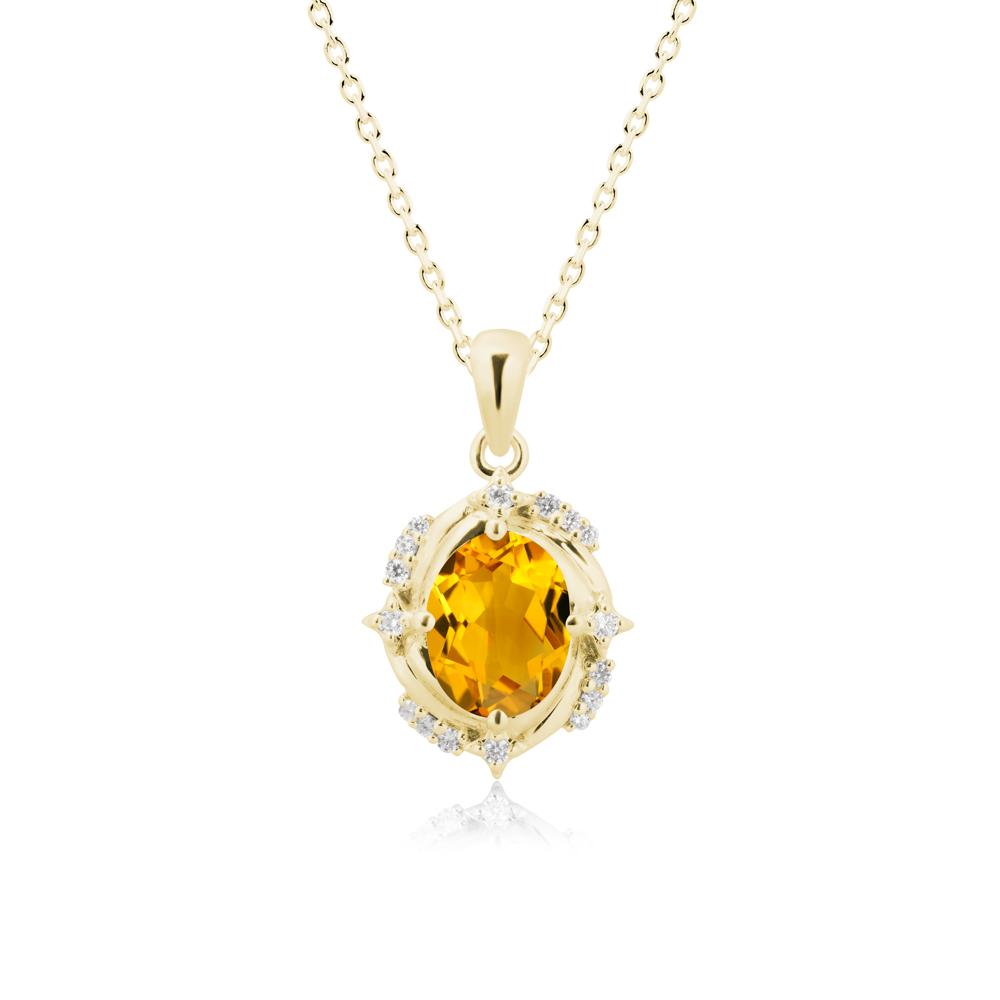 Citrine Shooting Star Necklace - LUO Jewelry #metal_18k yellow gold