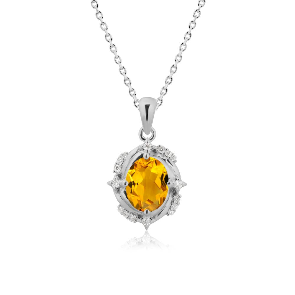 Citrine Shooting Star Necklace - LUO Jewelry #metal_platinum