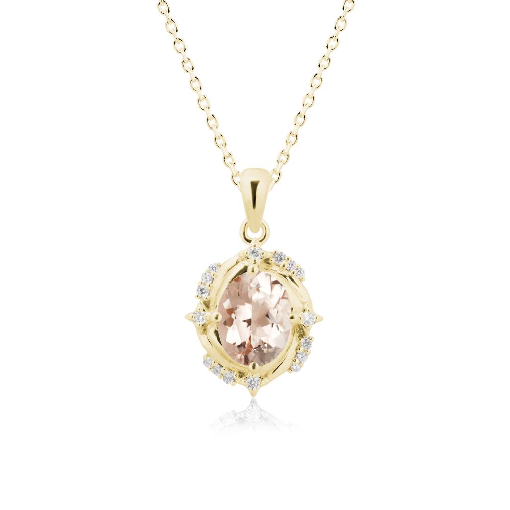 Morganite Shooting Star Necklace - LUO Jewelry #metal_18k yellow gold