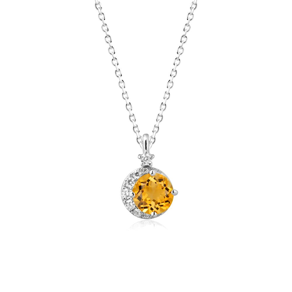 Celestial Citrine Necklace - LUO Jewelry #metal_14k white gold