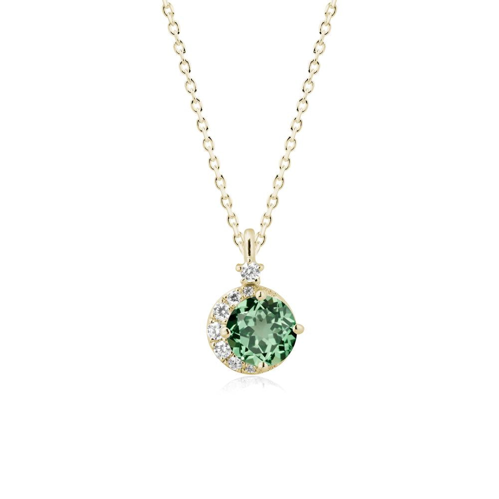 Celestial Green Sapphire Necklace - LUO Jewelry #metal_14k yellow gold