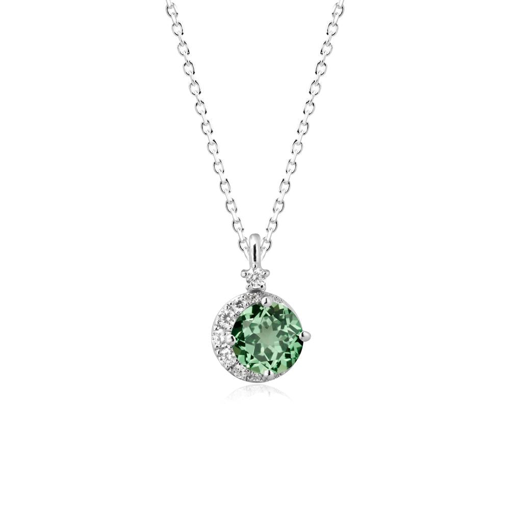 Celestial Green Sapphire Necklace - LUO Jewelry #metal_18k white gold