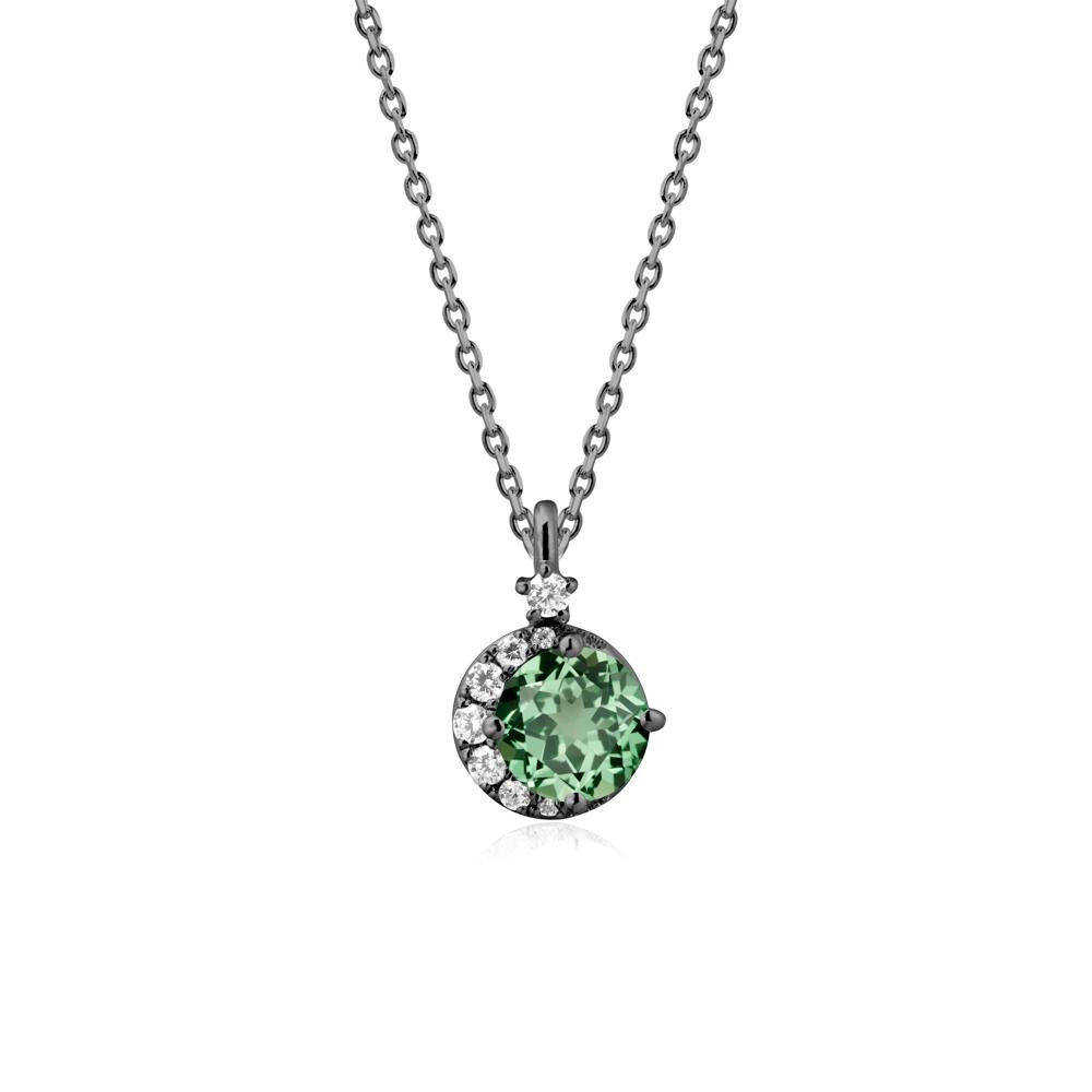 Celestial Green Sapphire Necklace - LUO Jewelry #metal_black finish sterling silver
