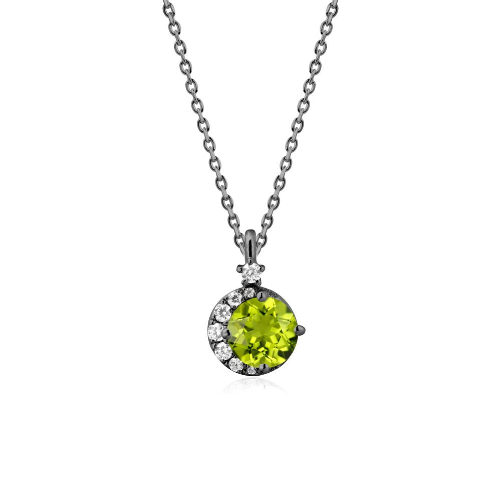 Celestial Peridot Necklace - LUO Jewelry #metal_black finish sterling silver