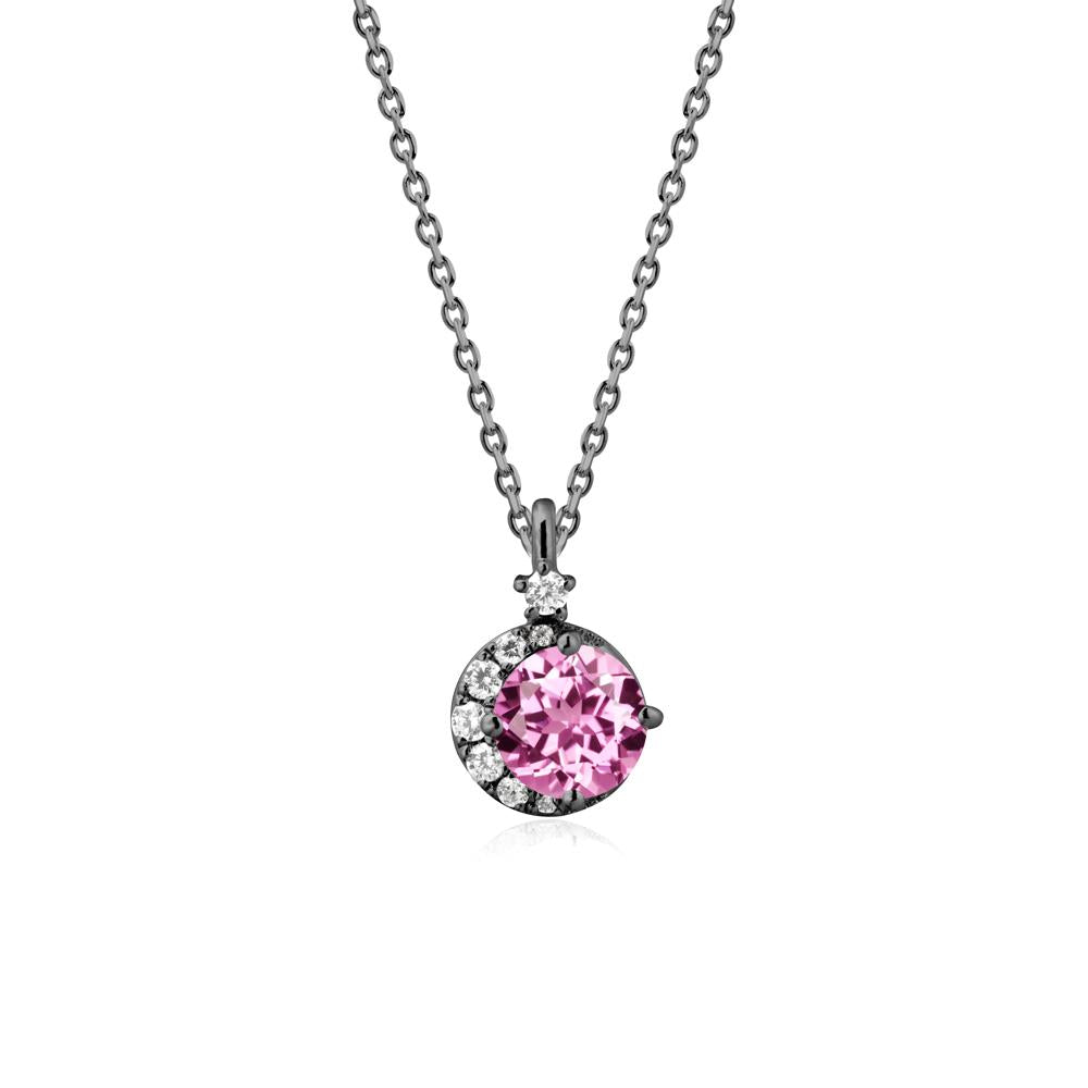 Celestial Pink Sapphire Necklace - LUO Jewelry #metal_black finish sterling silver