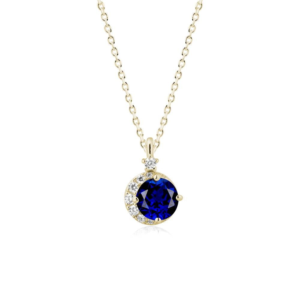Celestial Sapphire Necklace - LUO Jewelry #metal_14k yellow gold