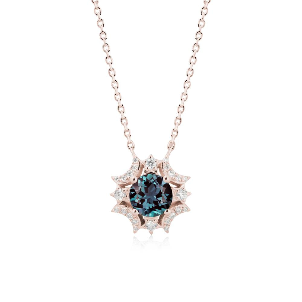 Celestial Star Alexandrite Necklace - LUO Jewelry #metal_14k rose gold