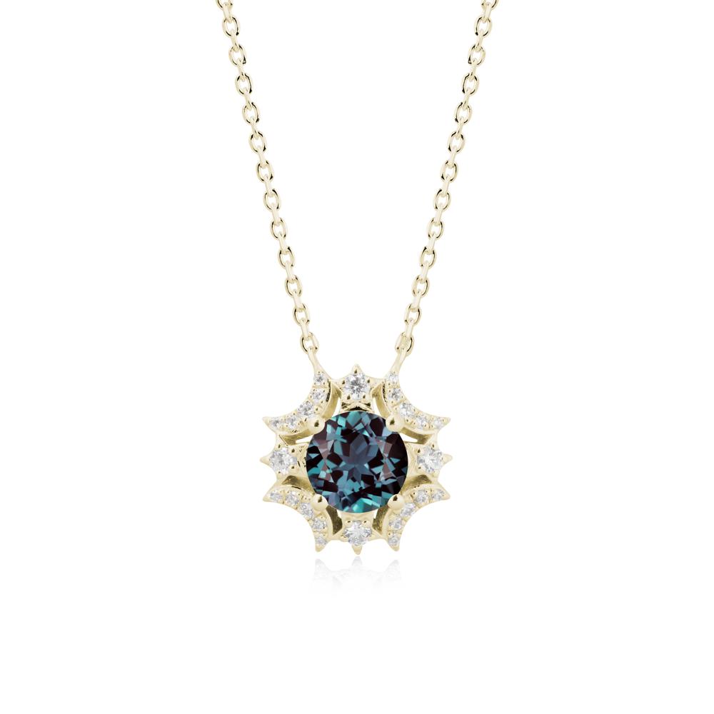 Celestial Star Alexandrite Necklace - LUO Jewelry #metal_14k yellow gold