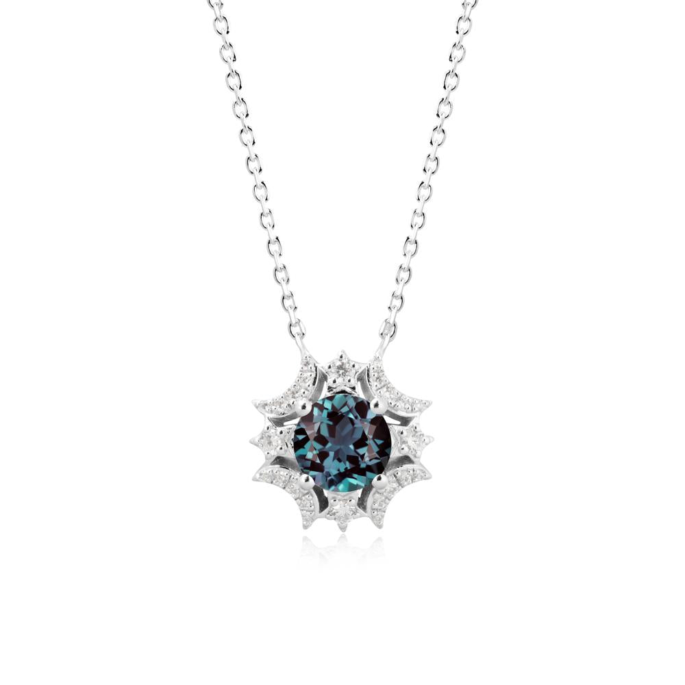 Celestial Star Alexandrite Necklace - LUO Jewelry #metal_18k white gold