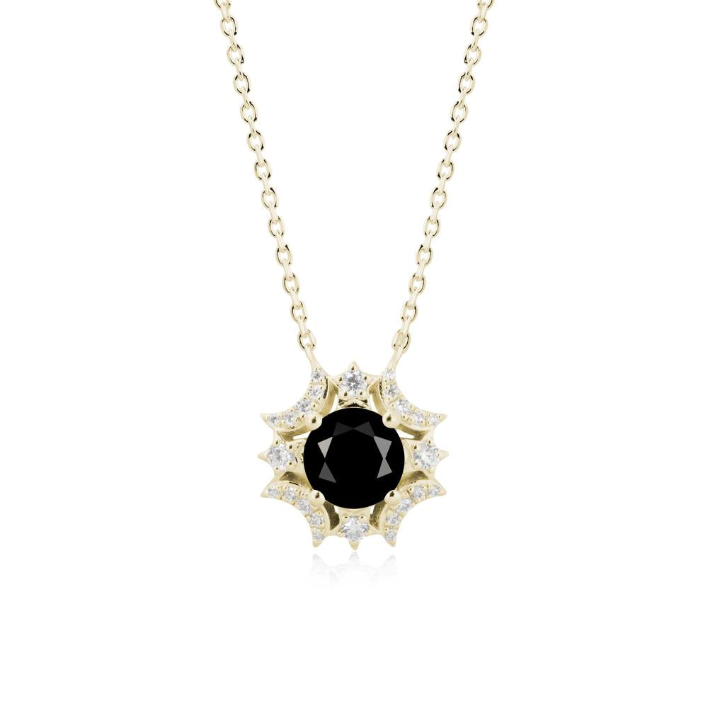 Celestial Star Black Spinel Necklace - LUO Jewelry #metal_14k yellow gold