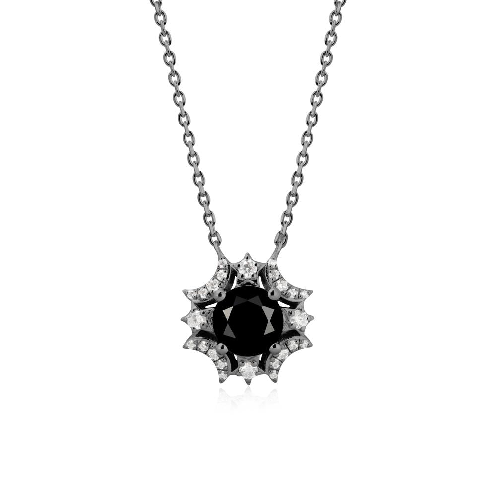 Celestial Star Black Spinel Necklace - LUO Jewelry #metal_black finish sterling silver