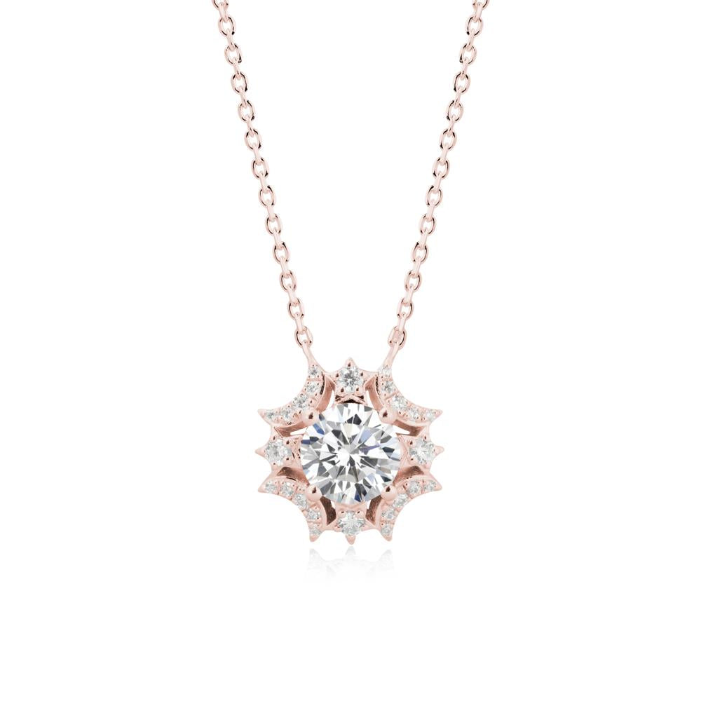 Celestial Star Cubic Zirconia Necklace - LUO Jewelry #metal_18k rose gold