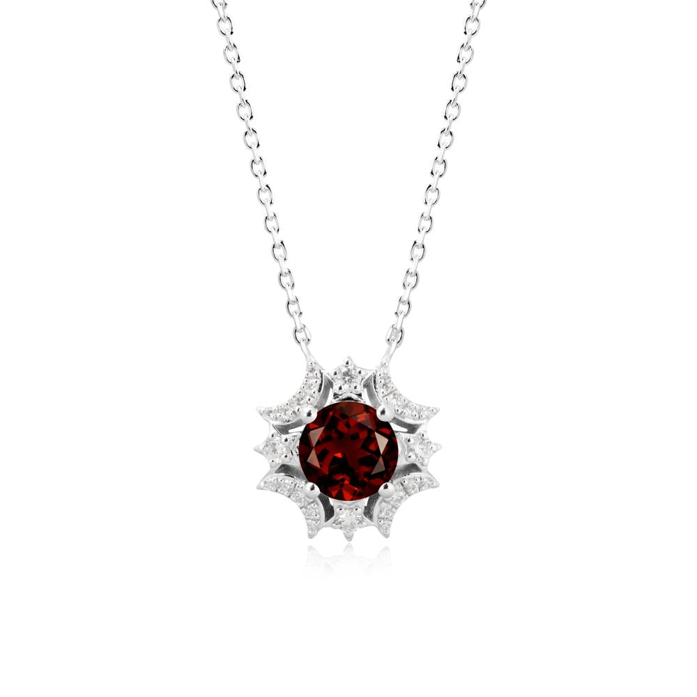 Celestial Star Garnet Necklace - LUO Jewelry #metal_sterling silver