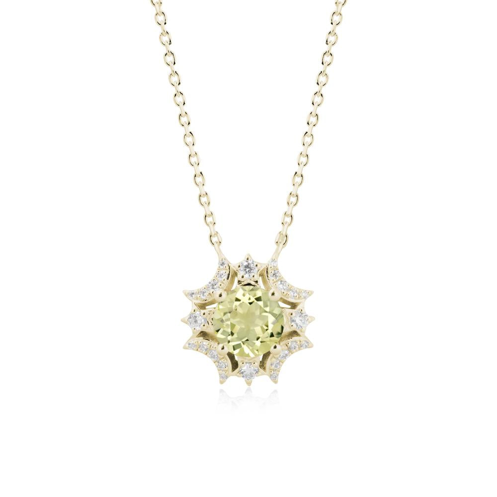 Celestial Star Lemon Quartz Necklace - LUO Jewelry #metal_14k yellow gold