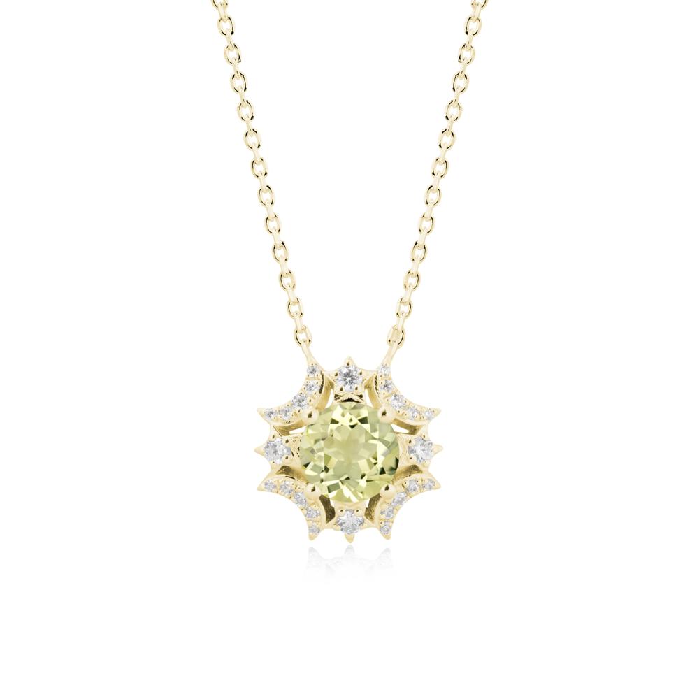 Celestial Star Lemon Quartz Necklace - LUO Jewelry #metal_18k yellow gold