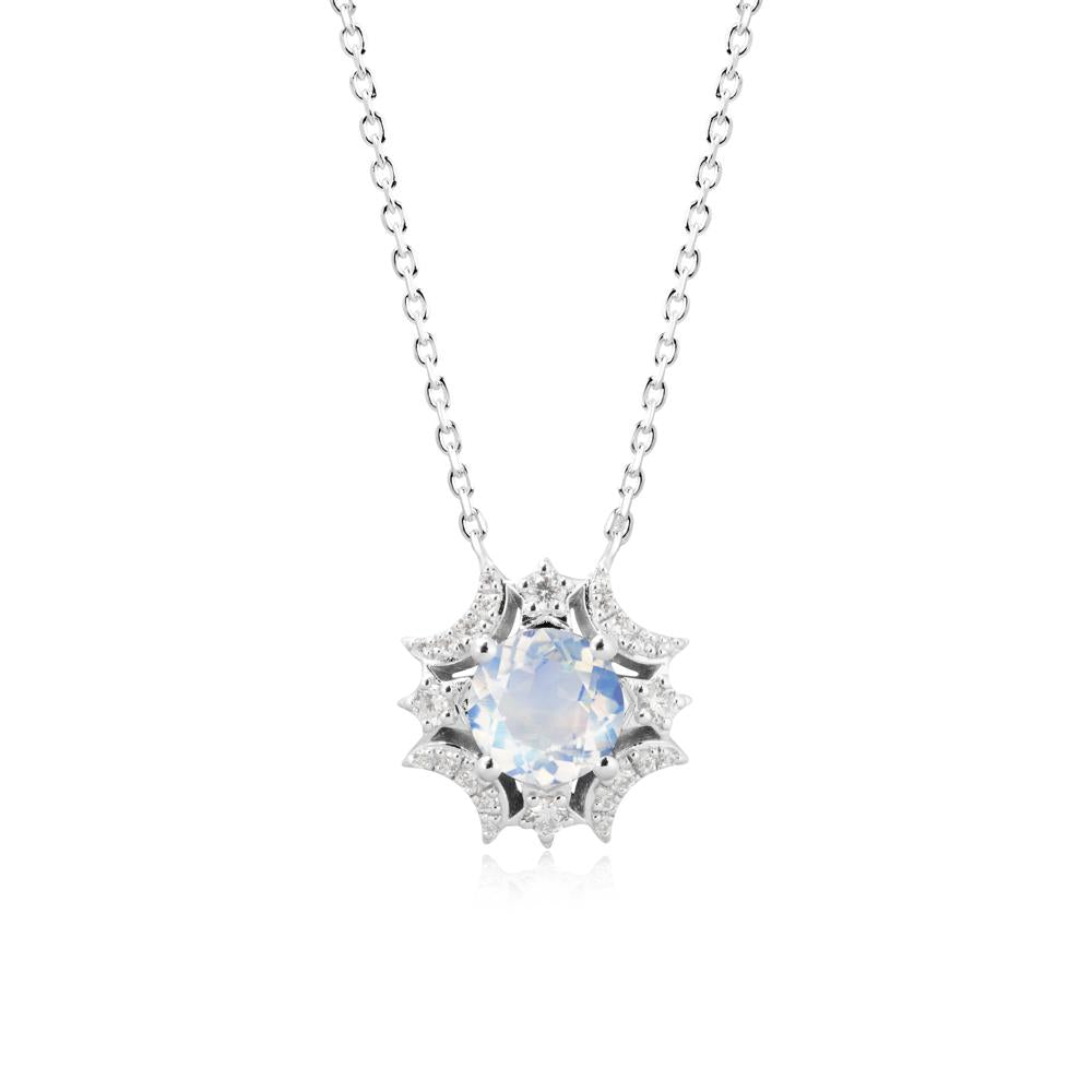 Celestial Star Moonstone Necklace - LUO Jewelry #metal_14k white gold