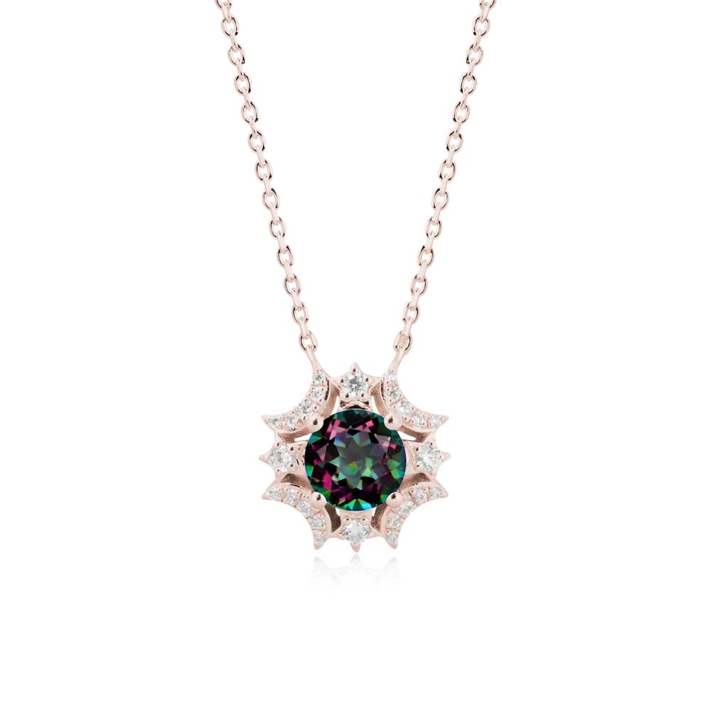 Celestial Star Mystic Topaz Necklace - LUO Jewelry #metal_14k rose gold