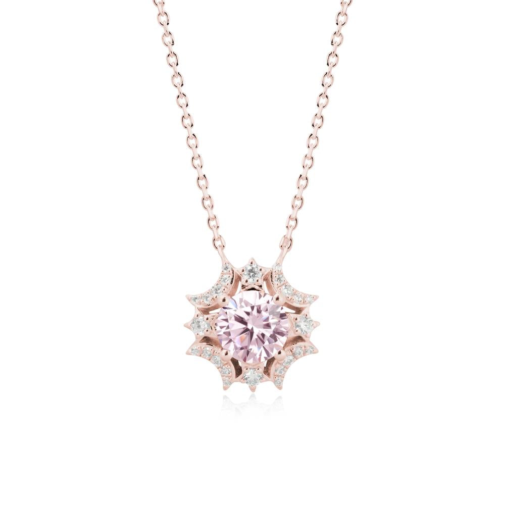 Celestial Star Pink Cubic Zirconia Necklace - LUO Jewelry #metal_18k rose gold