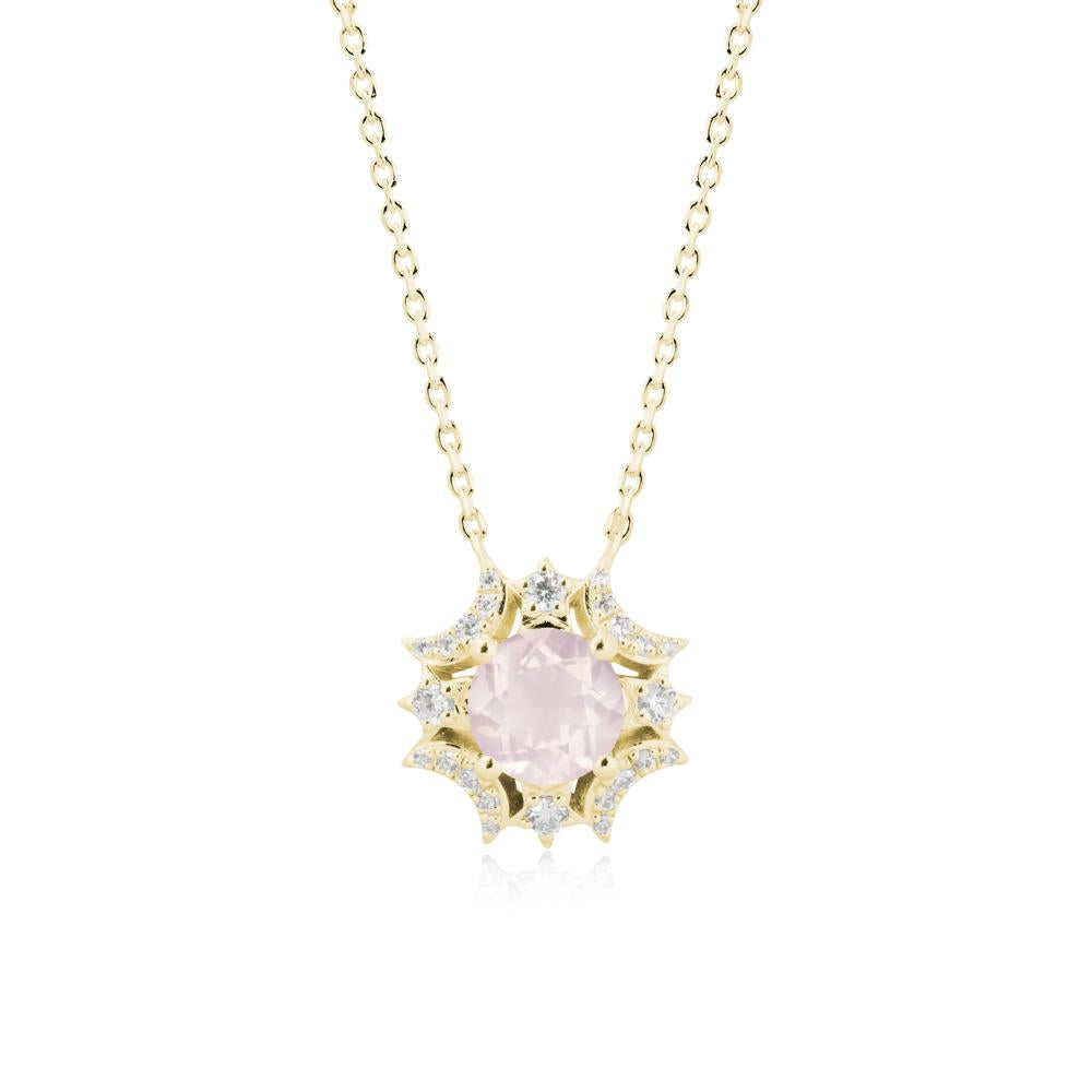 Celestial Star Rose Quartz Necklace - LUO Jewelry #metal_18k yellow gold